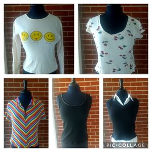 Lot of Five Vintage 90s Shirts